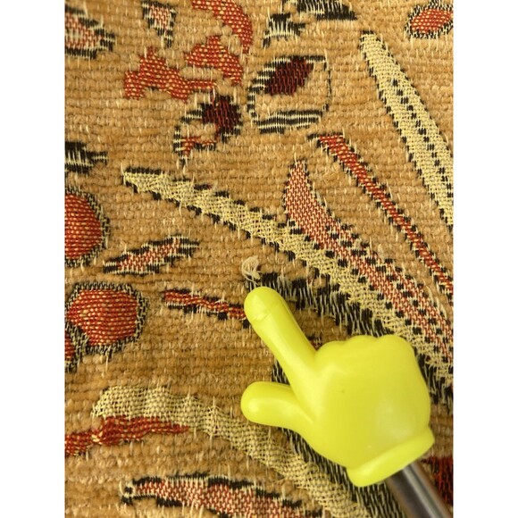 Vtg Hand Woven Lebanese Mat Tapestry Tablecloth Square Jacquard Woven Fringe - Picture 5 of 16